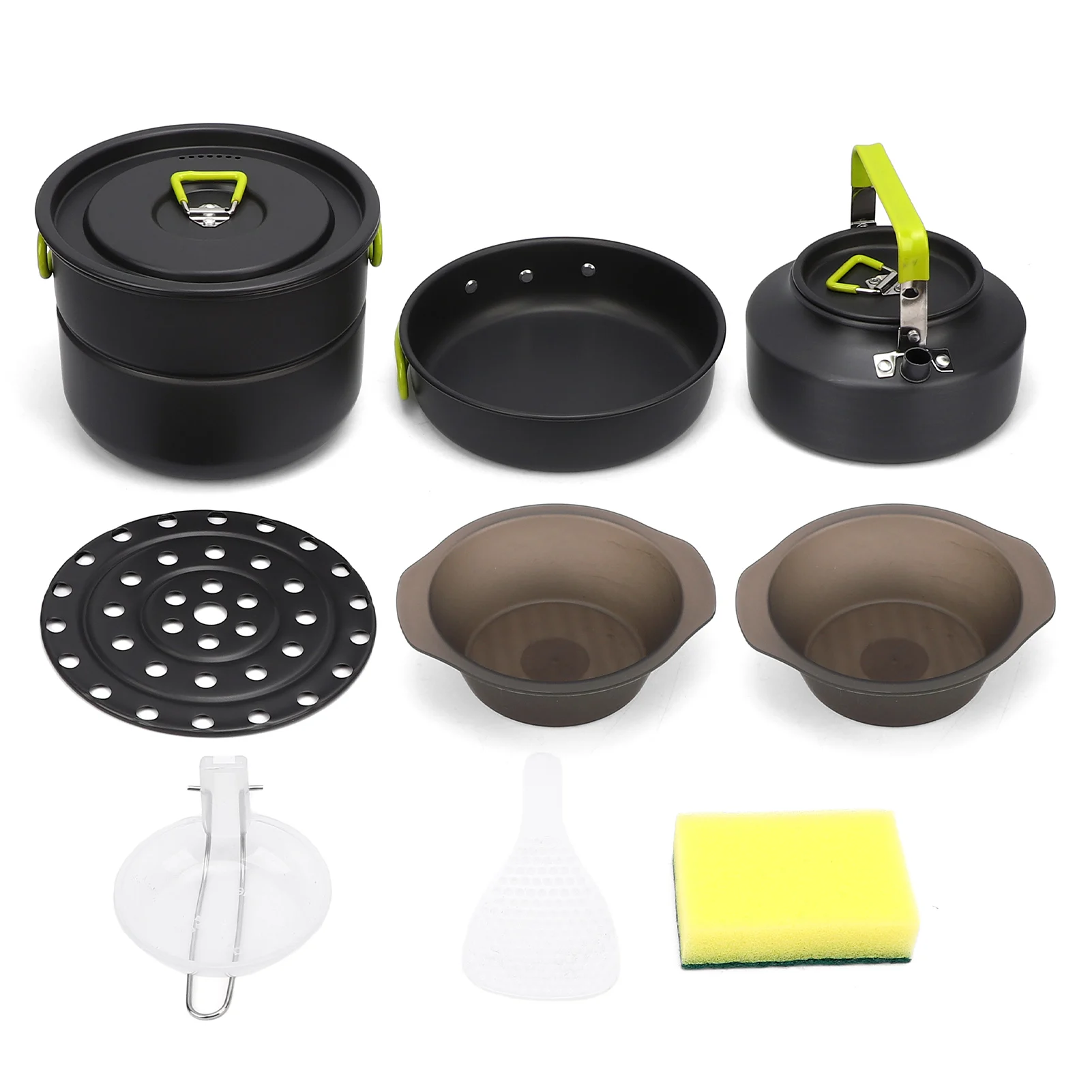 10Pcs Camping Cookw…
