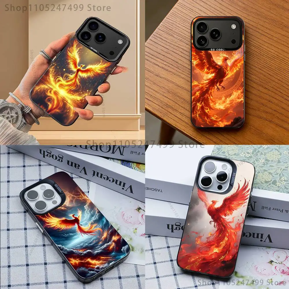 

Phoenix art Phone Case For iPhone 17,16,15,14,13,12,11,Pro,XS,Max,Plus,Mini,SE4,E Black Matte Shockproof Cover
