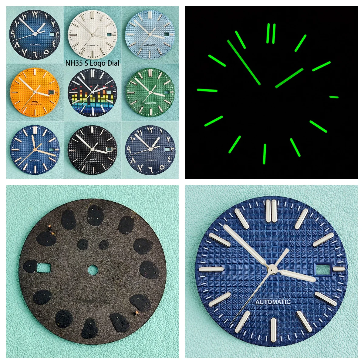 

Green Luminous Black Blue Rose Gold NH35 31.8mm Dial Hands for NH36 Movement Watch Dial Royal Oak Case Accessories Parts