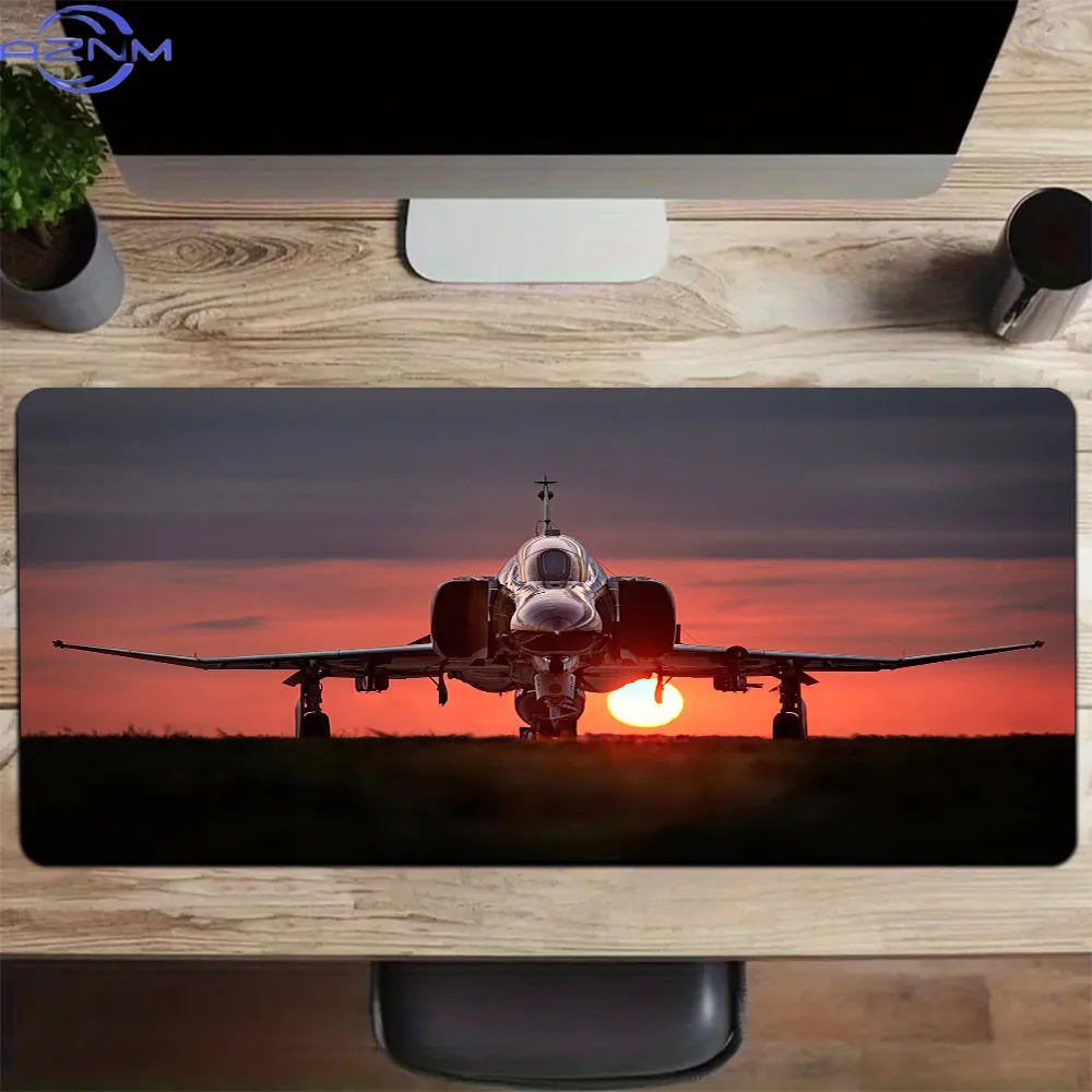 Fighter Jet View Mouse Pad, Non‑Slip Waterproof Mouse Pad Precise Mouse Control for Game Work Desktop Setup