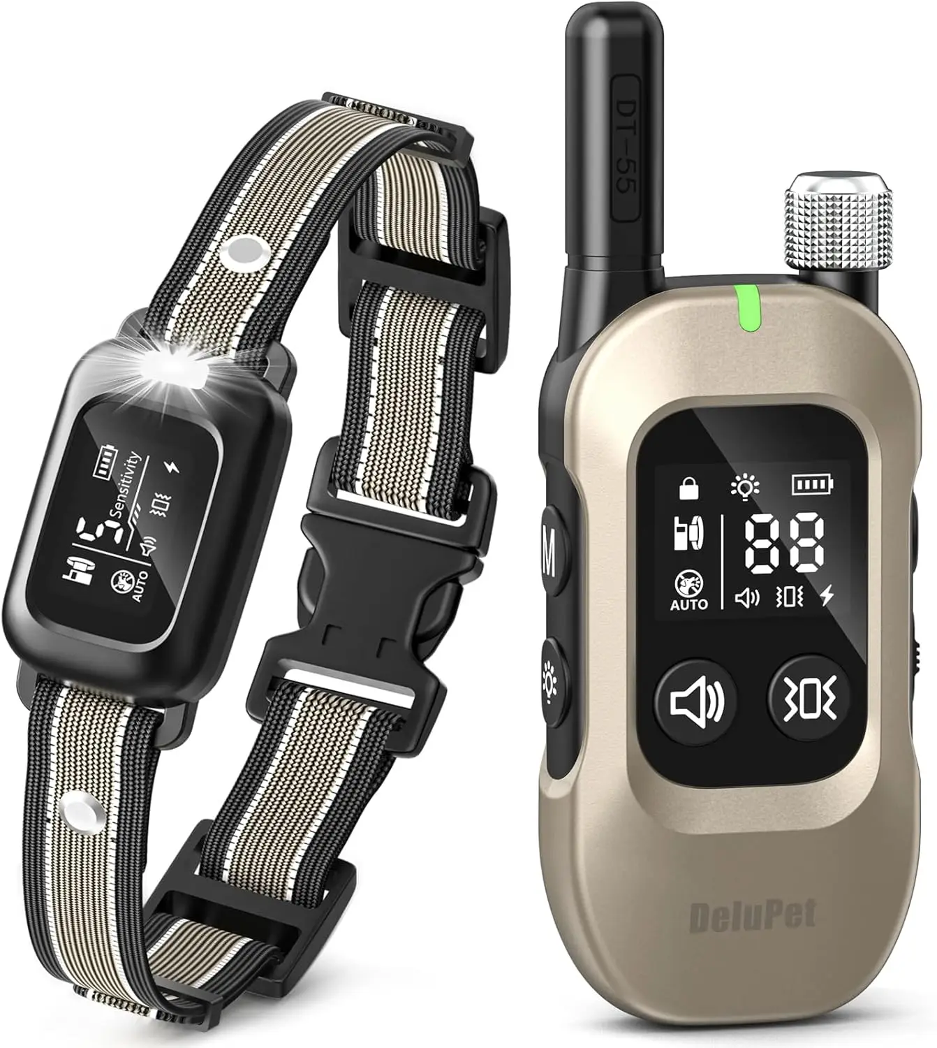 

2-in-1 Dog Training Collar with Remote: 4500FT Range, 3 Modes, IPX8 Waterproof for Small to Large Dogs