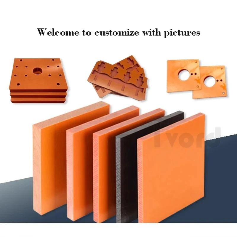 50-300mm Orange Red Bakelite Plate Insulation Phenolic Resin Bakelite Sheets Insulation and high temperature resistance 1mm-20mm