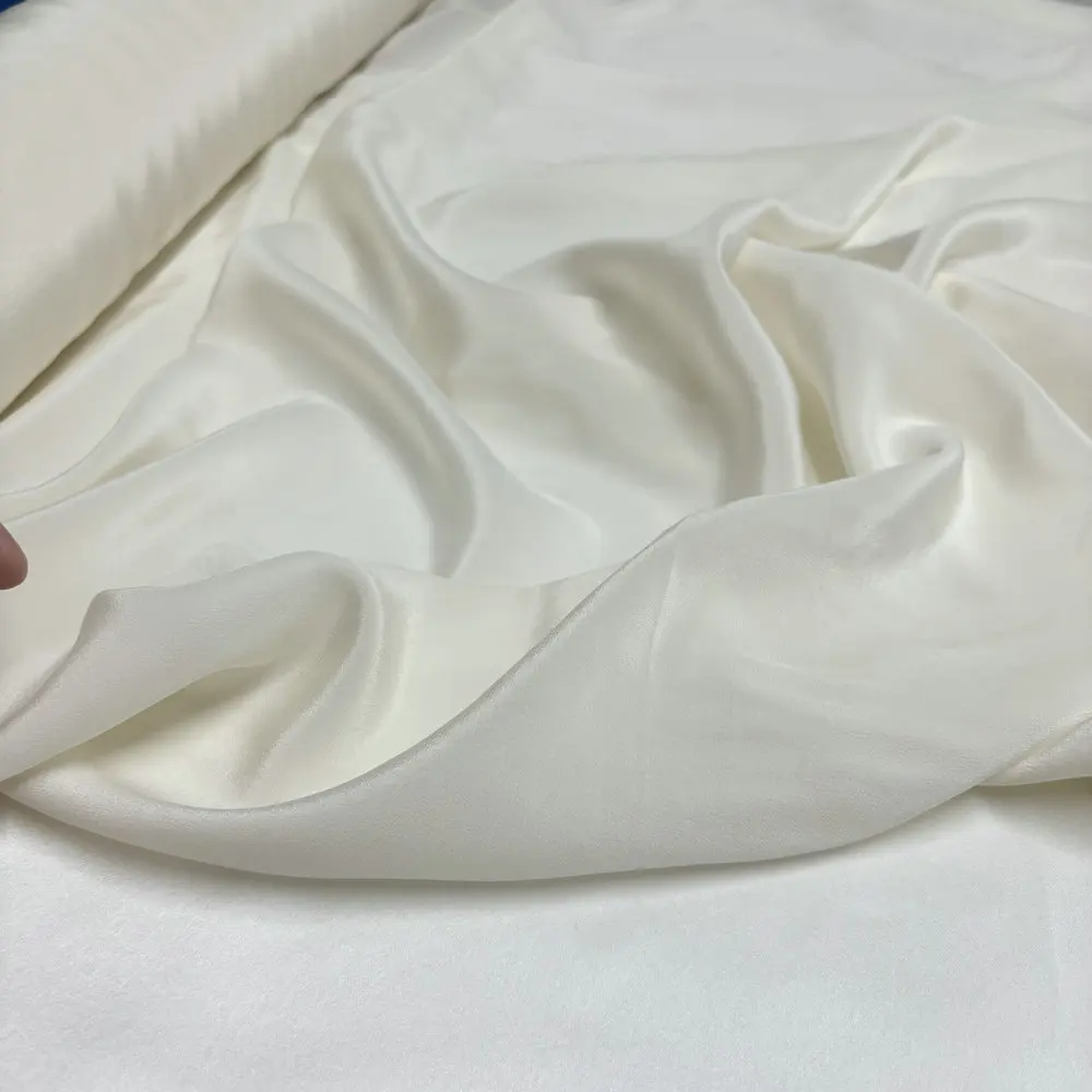 Micro Elastic Matte Silk 04 Crepe De Chine Fabric Solid Color Silk DIY Handmade Shirt Lining Heavy Crepe