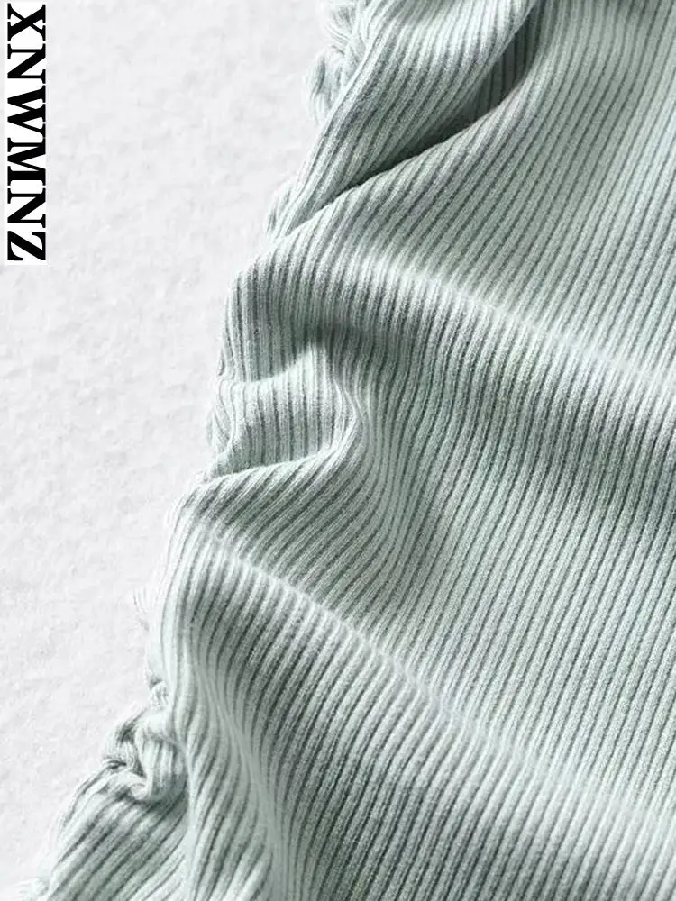XNWMNZ sexy tops Women 2022 fashion summer solid knitted base vest vintage o neck sleeveless female vest sports chic tops