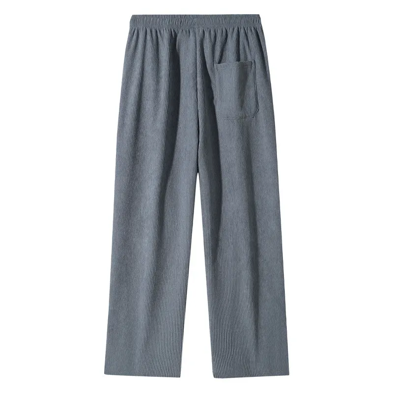 Winter Men's Thickened Corduroy Casual Pants Thermal Man Male Clothing Cold Clothes Sports Weather Fleece Lined Padded Trousers