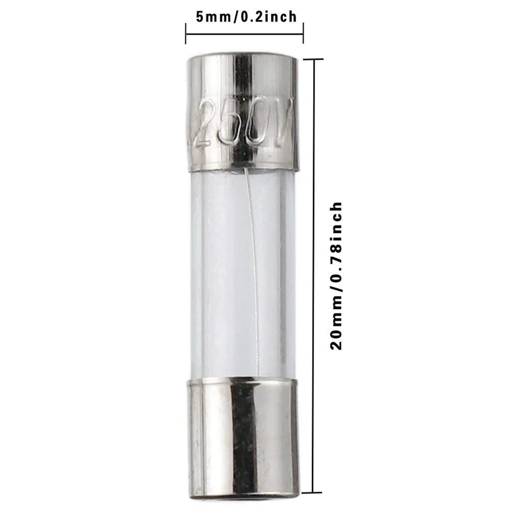 300 Stück Schnellwirkende Glassicherungen Sortiment-Set 5x20mm 250V 0,1 0,2 0,25 0,5 1 1,5 2 3 4 5 8 10 12 15 20A im Kunststoffkasten – Detail 7