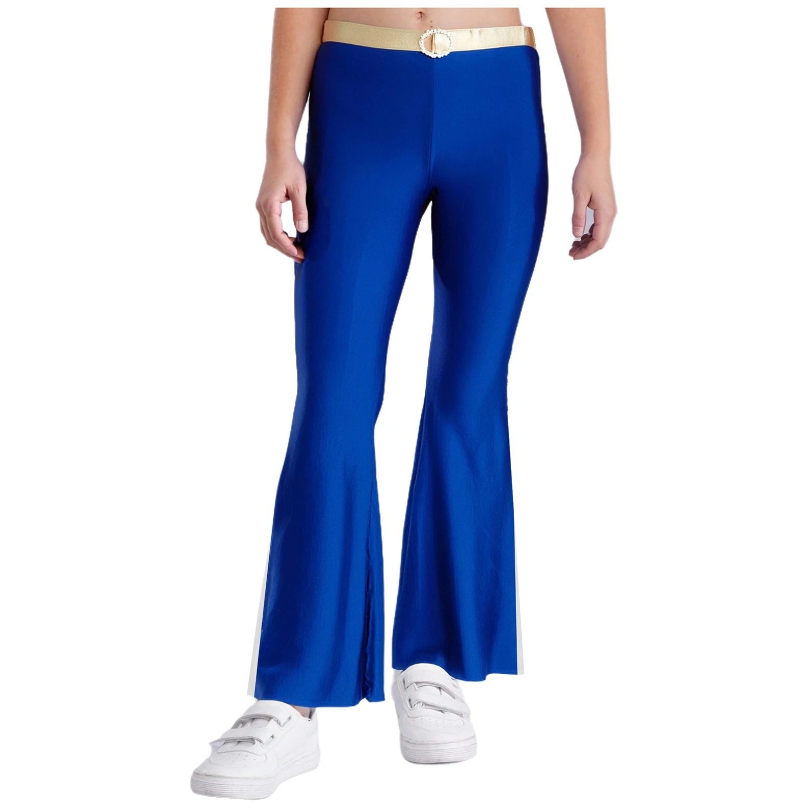 

Kids Girls 70s 80s Disco Dance Pants Hippie Pants Elastic Waist Patchwork Bell Bottoms Flared Pants for Rock Music Festival Wear