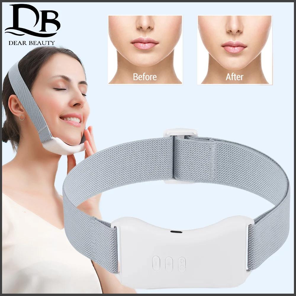 

Micro Current Pulse V Face Instrument Slimming Vibrating Massage Hot Compress Firming and Lifting Improves Double Chin USB