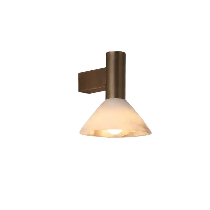 Italiaanse retro lichte luxe marmeren wandlamp minimalistische gang trap woonkamer achtergrond muur slaapkamer nachtkastje decor lamp - afbeelding 2