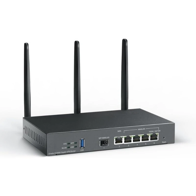 ER706W Omada Gigabit AX3000 WiFi 6 VPN Router |   1x USB 3.0 يدعم تخزين USB ونسخ احتياطي LTE مع دونجل LTE |   يدعم