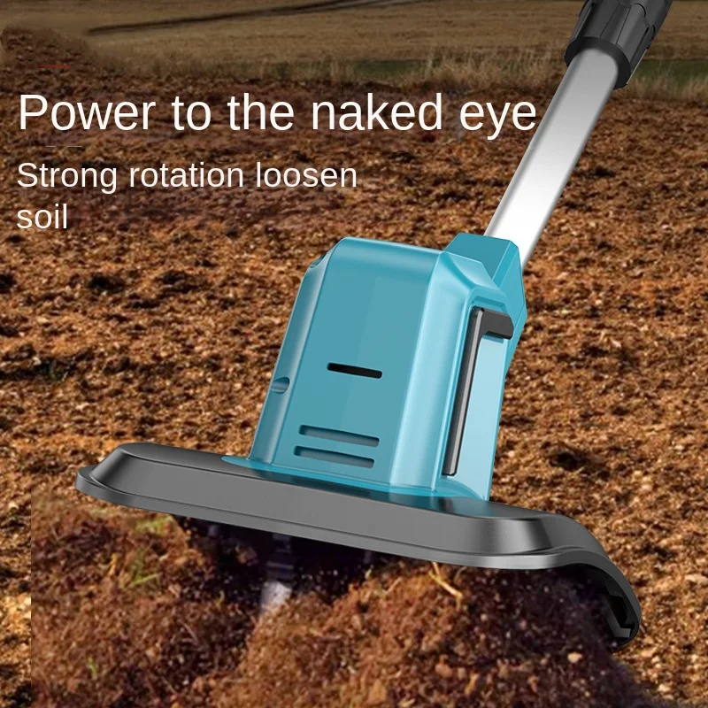 21v Lithium Battery MicroTiller High-Power Electric Earth Loosening Machine Household Farmland Plowing And Earth Turning Machine