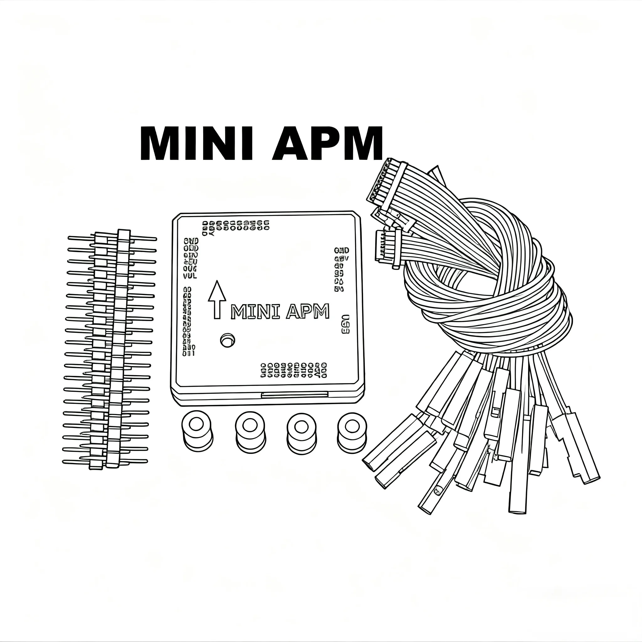 AN MINI M8N GPS With QMC5883 For MINI APM V3.3 Ardupilot Flight Control ArduPlane ArduCopter RC Drone FPV Racing Quadcopter