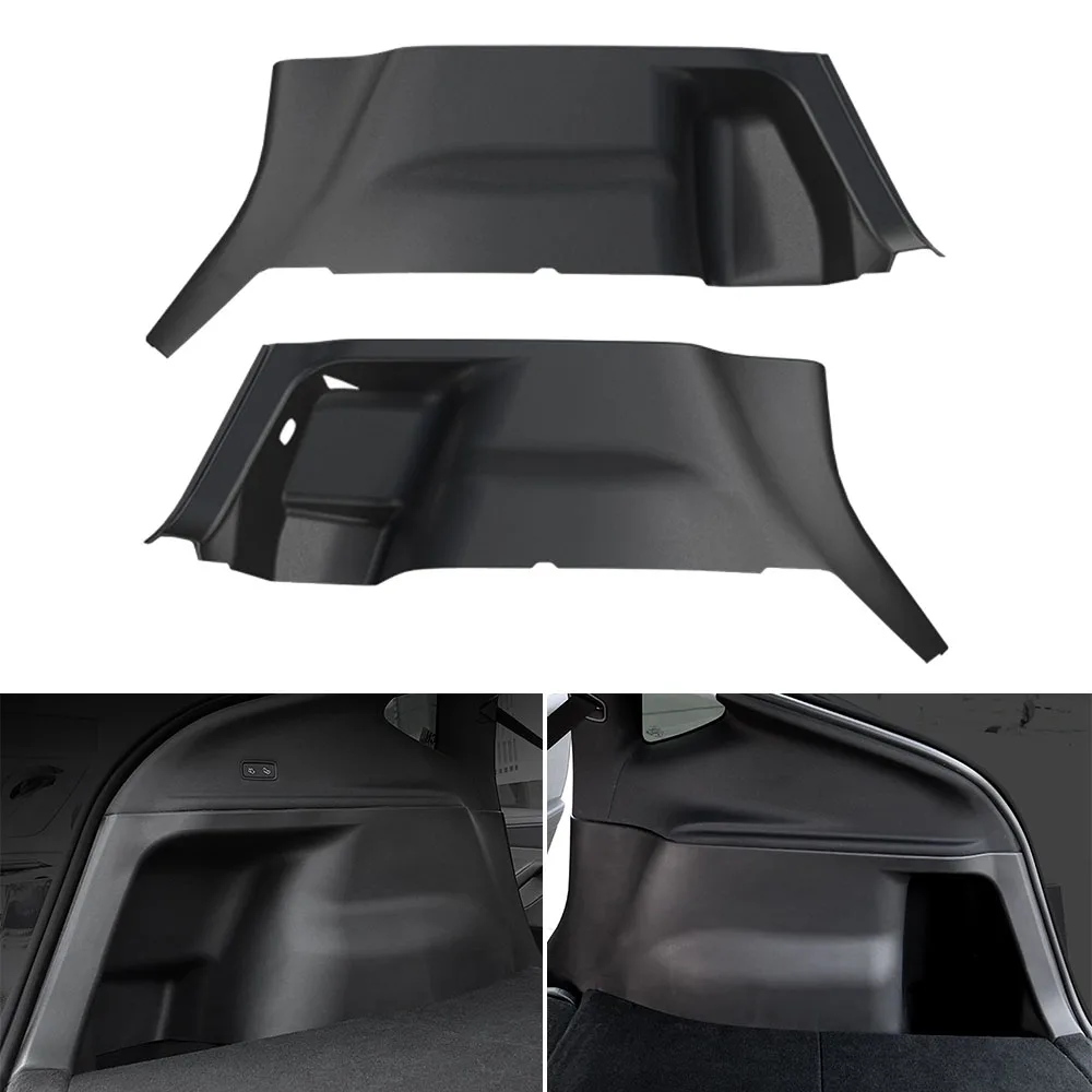 

Задняя защита багажника из ТПЭ с обеих сторон для Tesla Model Y Juniper 2025 2026, угловая защитная крышка для поверхности, вкладыш для багажника, противогрязная накладка