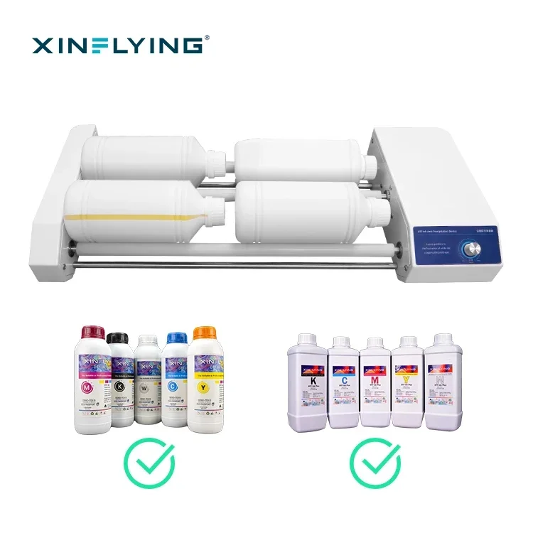 XinFlying 110v/220v DTF White Ink Shaker for the Bottles Effectively Prevent White Ink Deposition with EU AU US Plug