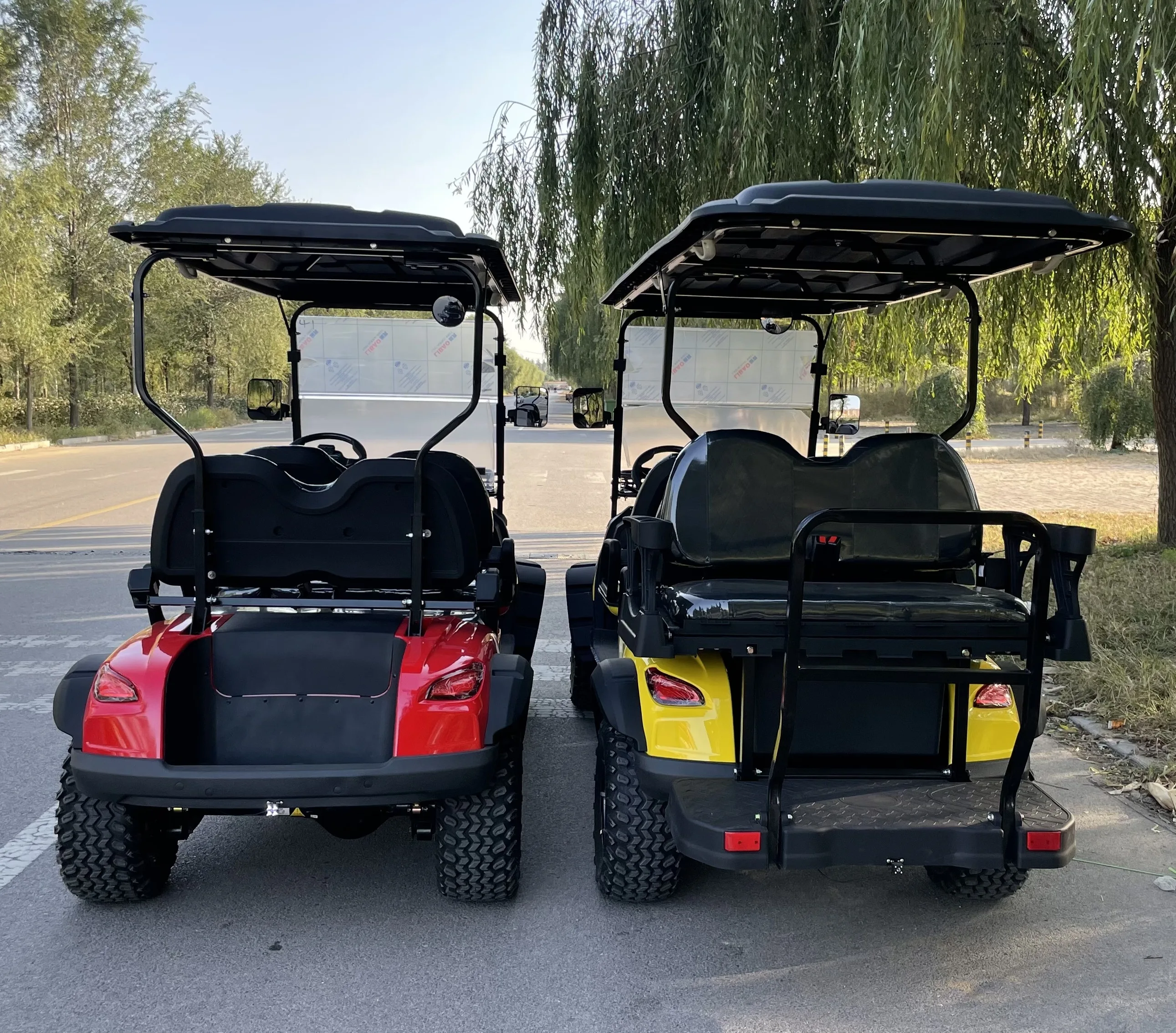 Black Custom Free Design Lifted Golf Cart Seats 4X2 Electric Gas Gasoline off Road Club Car