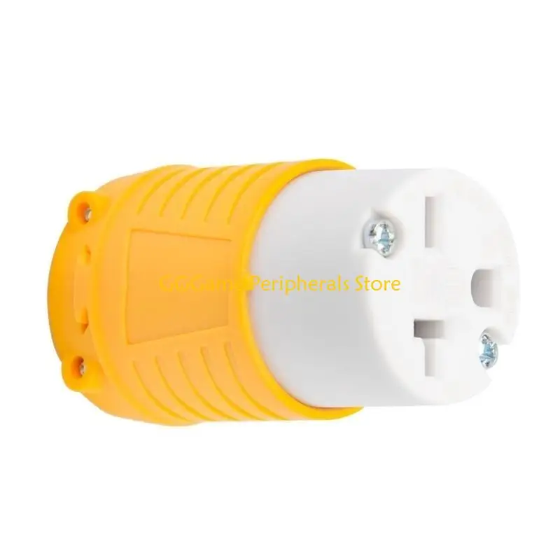U55B Three Pin Male/Female NEMA 6-20P Industrial Outdoor Plug Straight 20A/250V High Power Power Connectors Converters