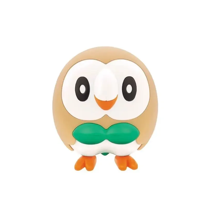 Original Bandai Pokemon Model Kit Quick Series Rowlet 7Cm Manual Assembly Model Toys Figures Children Birthday Gifts