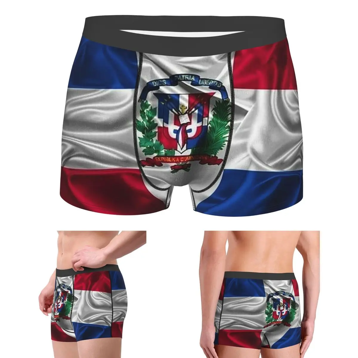 

Boxer Underpants Shorts Dominican Republic Flag Panties Male Breathable Underwear for Homme Man Boyfriend Gift
