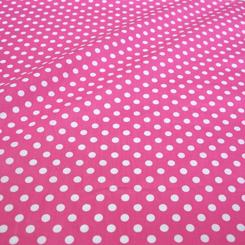 Cotton Twill Fabric 0.6cm Polka Dot for DIY Handmade Needlework Quilting Cloth Per Half Meter