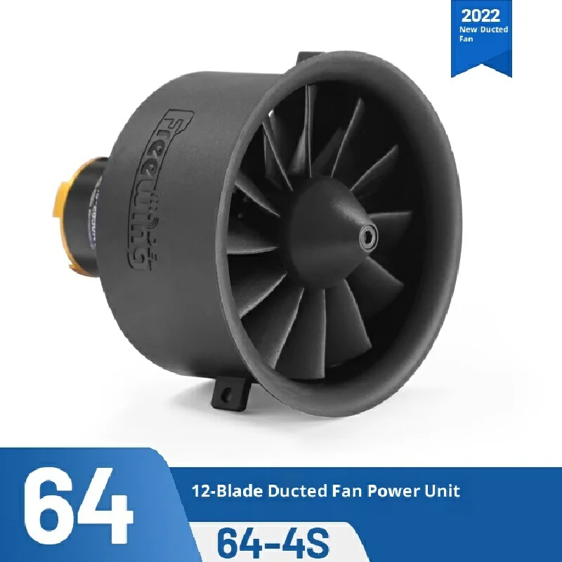 Freewing Second-Generation 64mm-12 Blade Plastic Culvert Power Train-4s