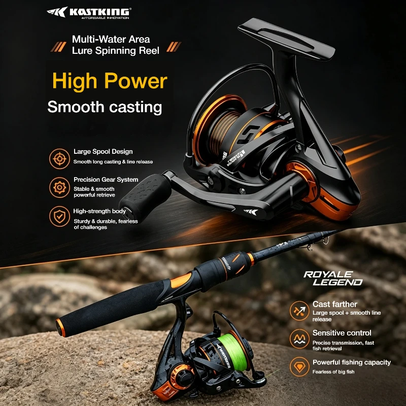 Kastking Zero‑Gap Spinning Fishing Reel Metal Smooth Line Outlet For Saltwater Freshwater Outdoor Angling Fishing Tackle