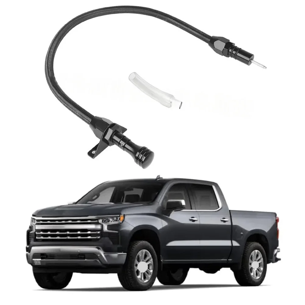 Stainless Steel Flexible Dipstick for 700R4 4L60E 4L80E Automatic Transmission Oil Measurement with Temp Marks