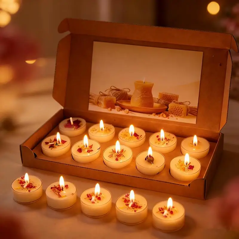 4PCS Beeswax Pillar Candles 4 Inch | Colorful Dripless Smokeless Candles for Dinner, Home Decor & Gifting