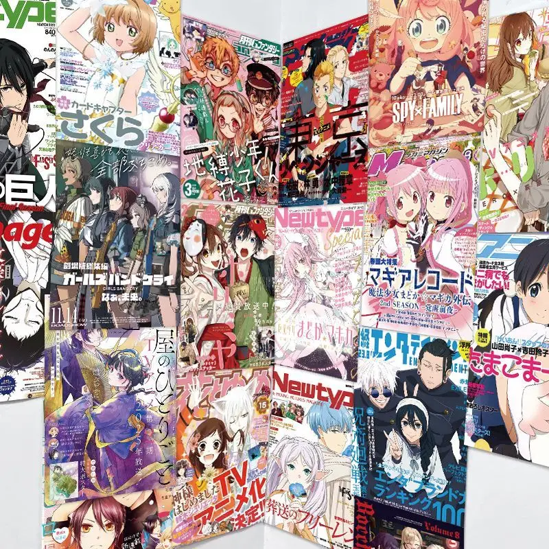 

30pcs Mixed Anime Posters HD Print 2D Wall Art for Student Dorm Bedroom Decor Stickers