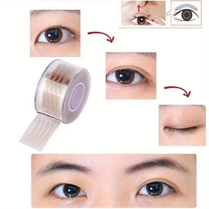600 pcs 1 ชุดสติกเกอร์เทปตาที่มองไม่เห็น Double Fold Eyelid Lace Eyelash เทป Self-กาวขนตาเครื่องมือ Lashes Patch