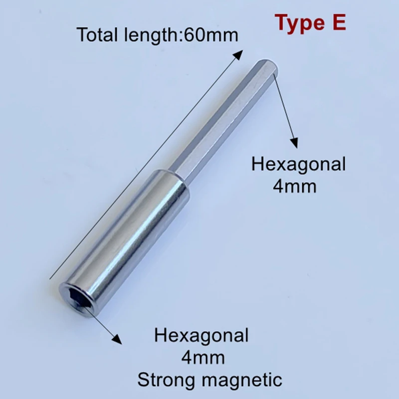 4mm Hex Extension Rod, Universal Screwdriver Bit Holder, H4×60mm Drill Bit Extension Shaft