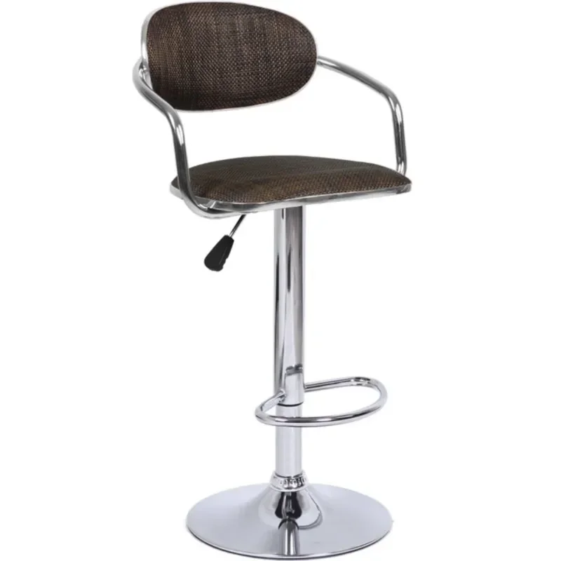 Silla de mediados de siglo con respaldo para Bar, Tabouret de plástico, diseño de cafetería, bancos, muebles antiguos de hierro alto, sillas