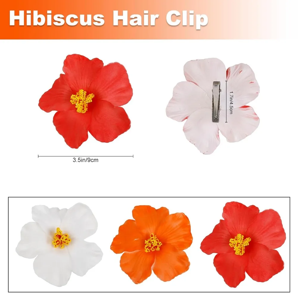 Headwear Hawaiian Flower Hair Clips Side Bangs Clip Hair Accessories BB Hair Clips Romantic Suitable Vacation Beach Parties