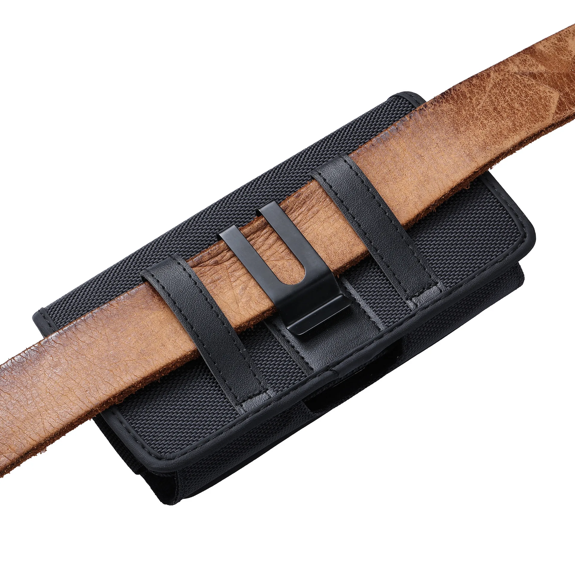 Bolsa Universal para cinturón de teléfono móvil de 4,0-7,0 pulgadas, bolsa de almacenamiento de doble capa, modelos horizontales y vertical opcionales