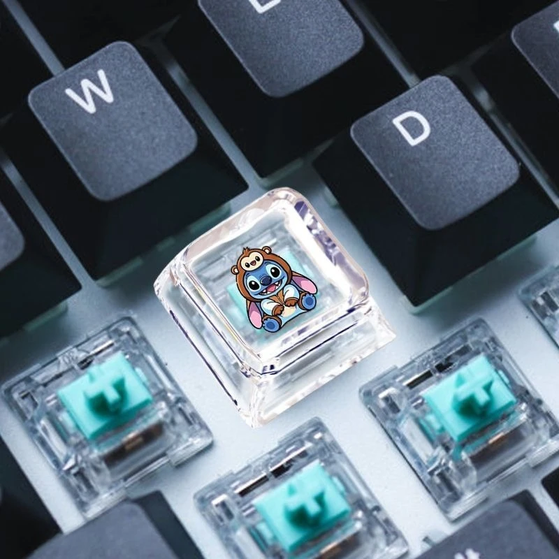 ฮอตลิโล&สติทช์ฝาครอบแป้นพิมพ์โปร่งใสการ์ตูนอะนิเมะรูปแบบเหมาะสำหรับคีย์บอร์ดแบบกลไกแกนข้ามฝาครอบแป้นพิมพ์สองชั้น