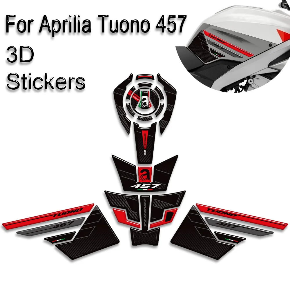 

Motorcycle Tank Pad 3D Bike Cap Grips Gas Fuel Kit Knee Stickers For Aprilia Tuono 457 Tank Pad Decals Protection 2025 2026