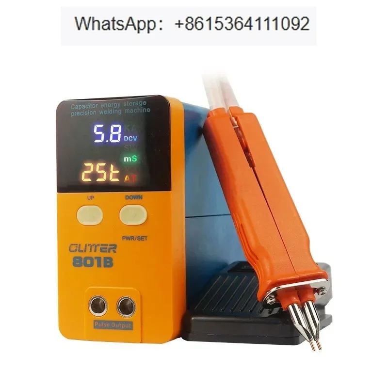 801B Spot Welder 18650 Battery Mini Spot Welder Storage Digital Display Storage Energy Pulse Spot Welding Machine 11.6KW