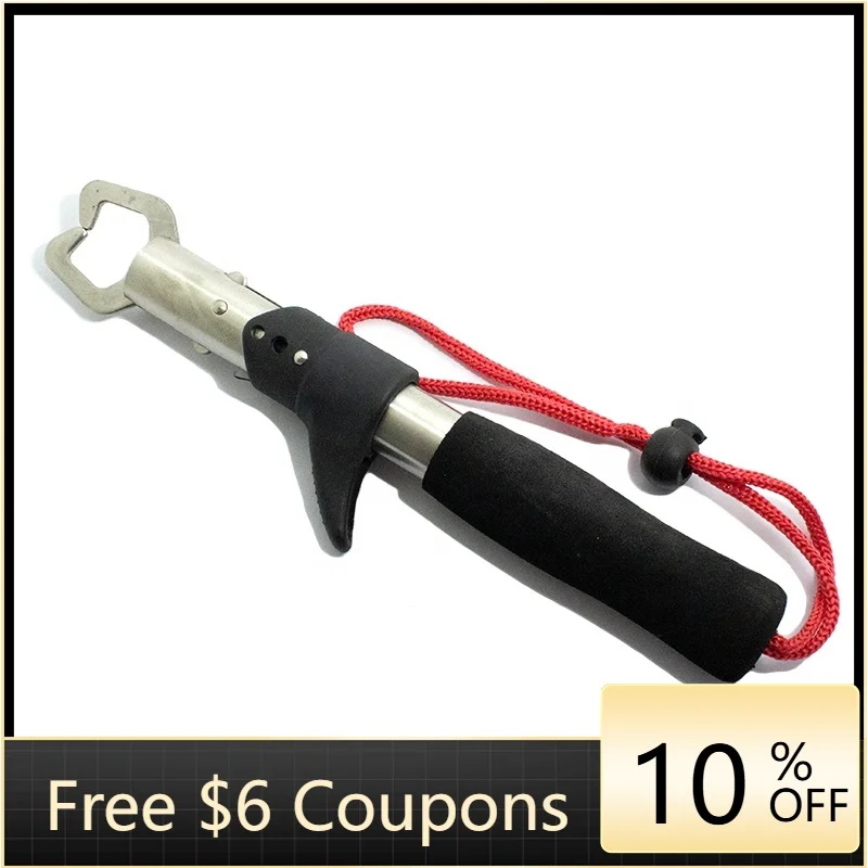 Wholesale Stainless Steel Fishing Lip Gripper De Pesca Portable Cheap Triggle Lock Fishing Tackle