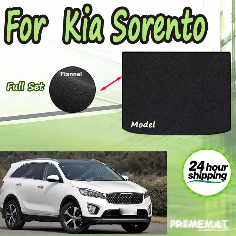 

ECOAUTO Rear Trunk Mat For Kia Sorento 2015-2018 Carpet Pad Accessories