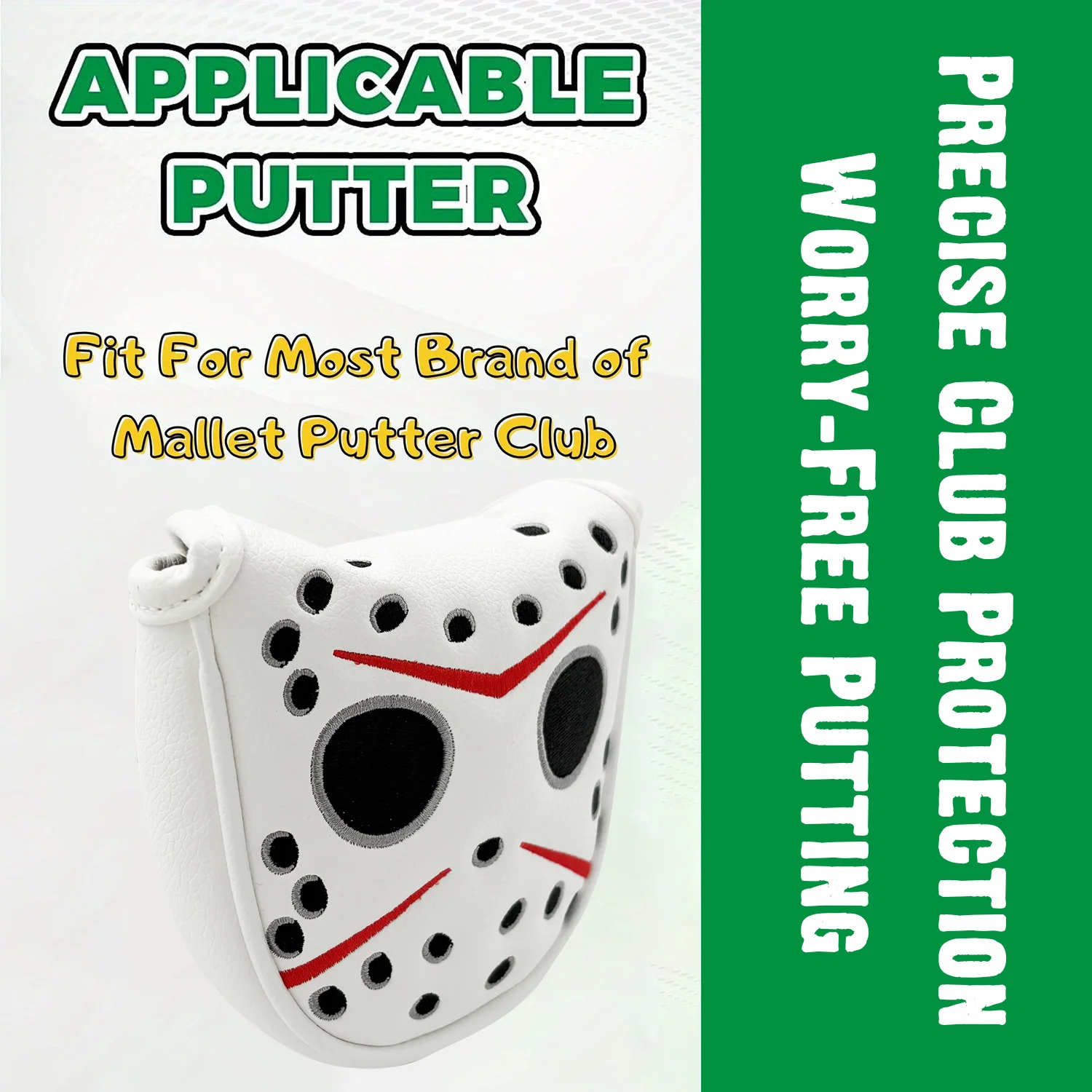 Putter Covers Golf Putter Cover Mallet Putter Headcover Golf Club Cover PU Leather Mallet Putter Cover with view 4