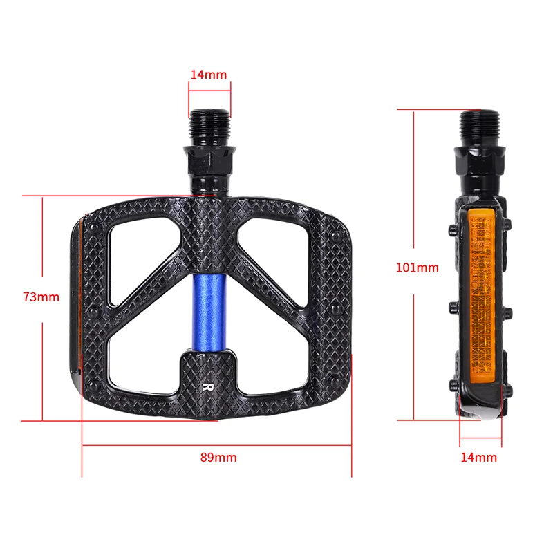 TRIFOX Bicycle Pedals Alloy Platform Sealed DU Bearing Nonslip Pedal Mountain Road Bike Cycling MTB Pedal