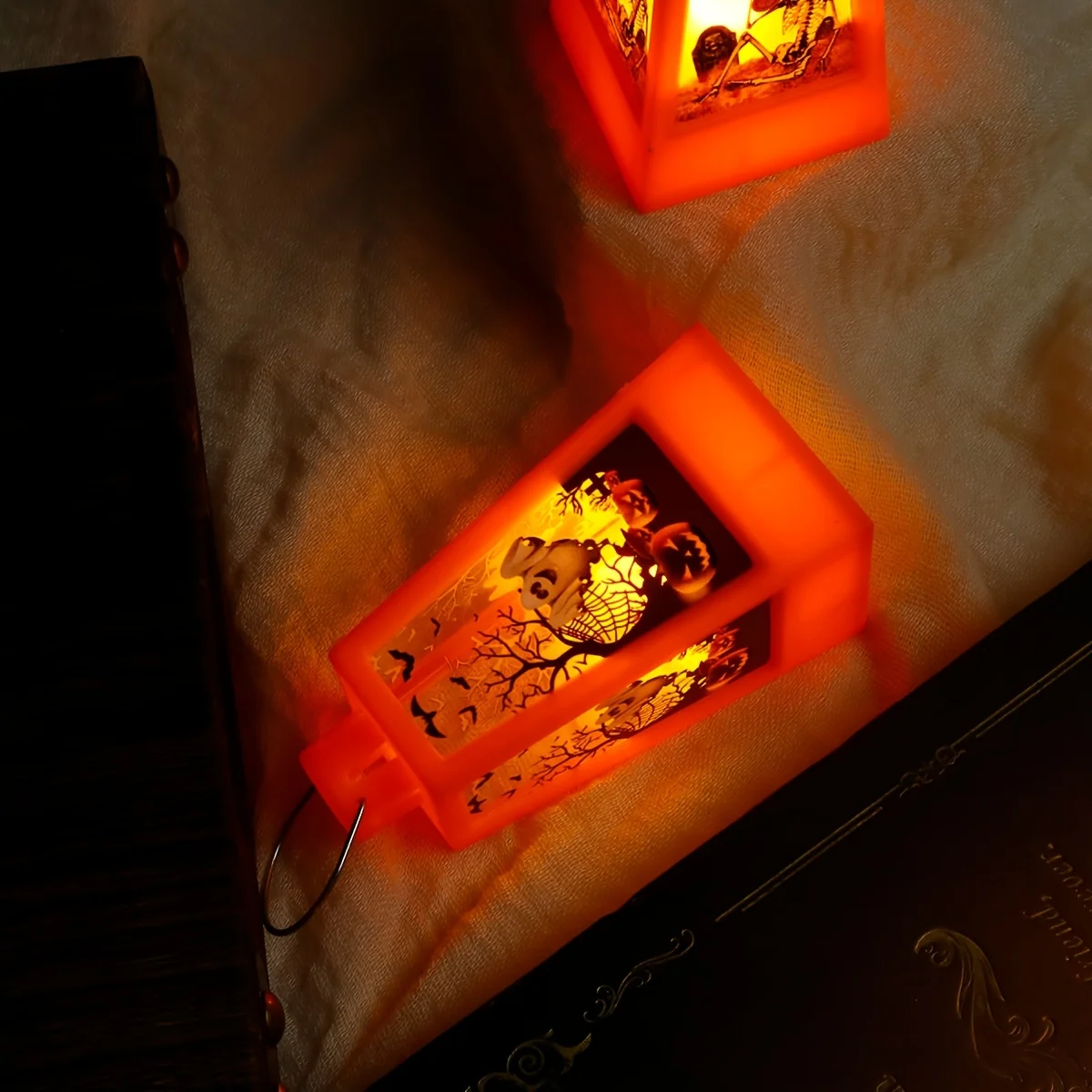 فانوس الهالوين بجمجمة اليقطين ، مصباح فانوس ليد لحفلات المهرجانات ، إكسسوارات منزلية ، ديكور 2 * *