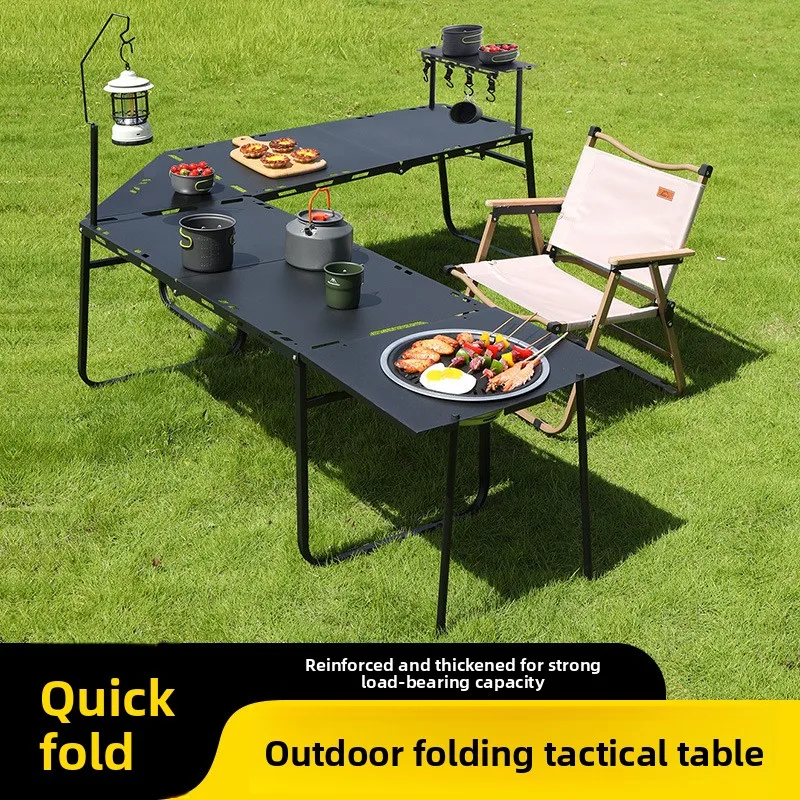 Mesa Plegable Táctica para Exteriores, Puesto de Mercado Portátil, Equipo de Camping, Mesa Plegable, Mesa de Camping, Mesa Plegable