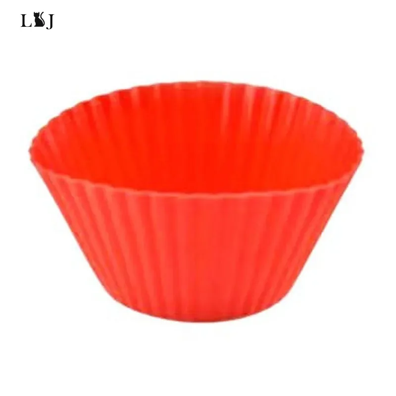 1/5/10pcs Off-the-shelf Silicone Cup Baked Dessert Custard Tart Pudding 7cm Cake Mold DIY Round Cake Cup Resin Mold Silicon Mold