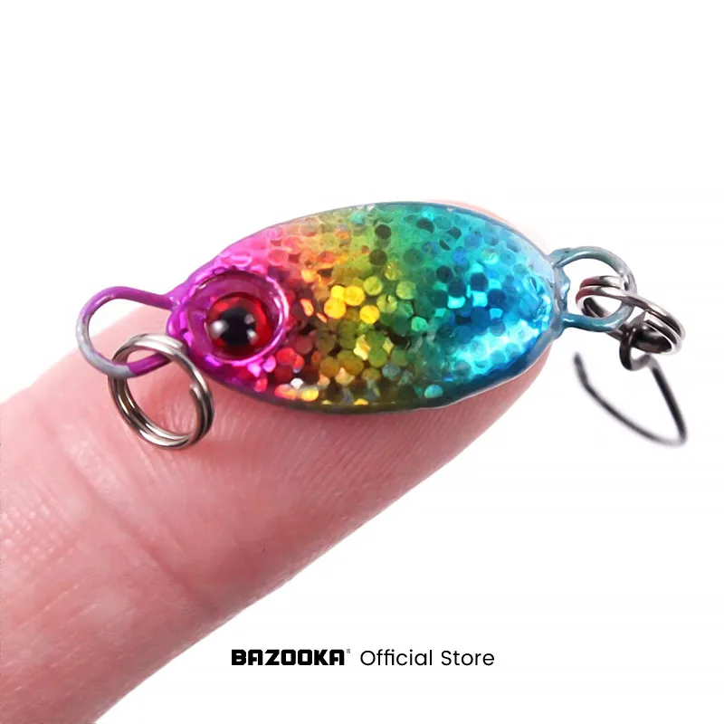 Bazooka Spoon Set Fishing Lure Metal Spinner Trout Bait Hard Leurre Copper Spinnerbait Artificial Jig Kit Tackle Winter With Box