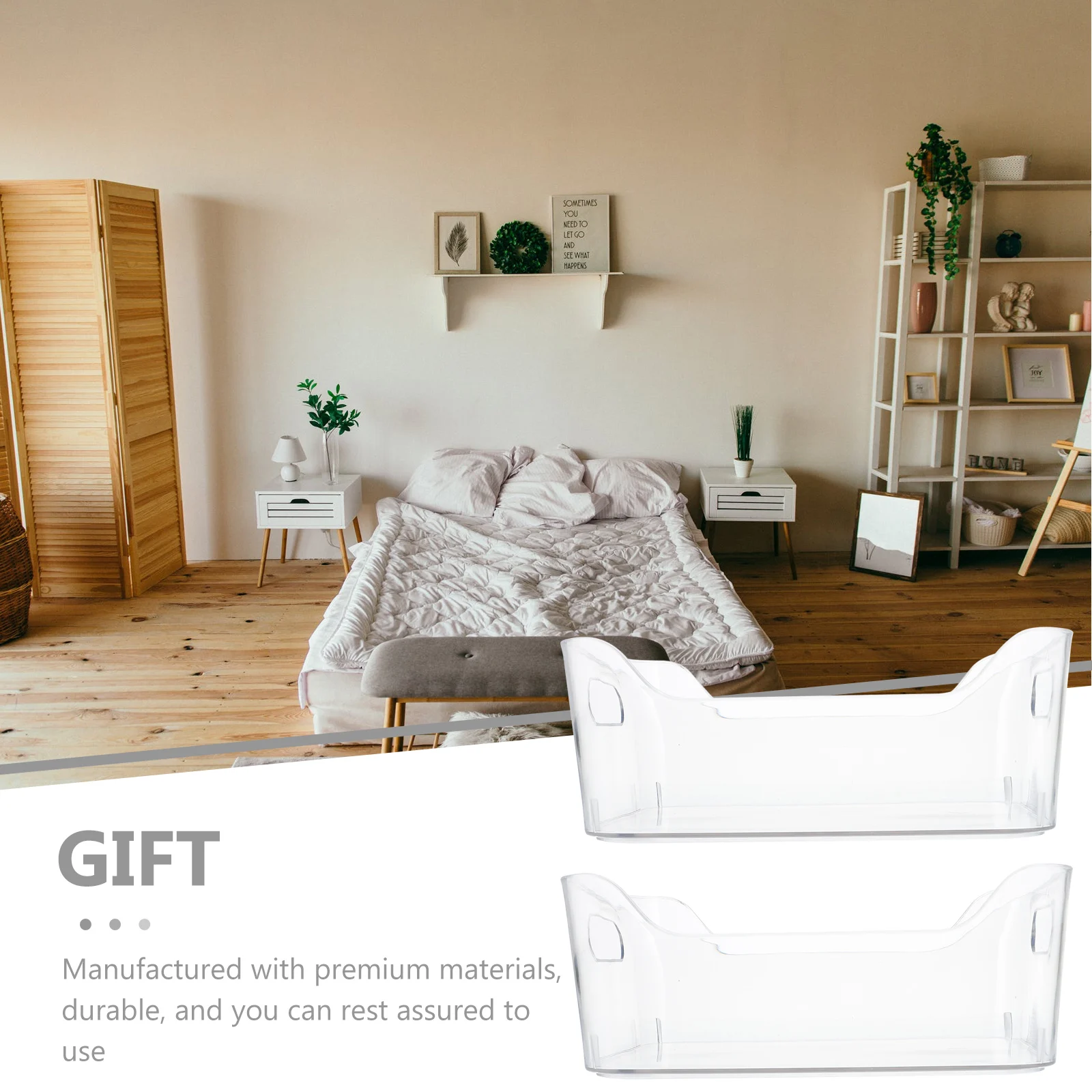 

2Pcs Transparent Fridge Storage Box Organizer Small Plastic Bins Multipurpose Refrigerator Storage Container Clear Food Holder