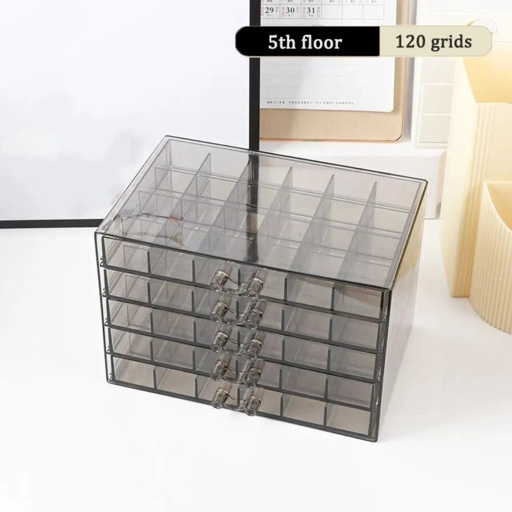 

120Grids Jewelry Storage Box Drawer Style Acrylic Jewelry Transparent Box Ring Earring Compartment Jewelry Sorting Box Desktop