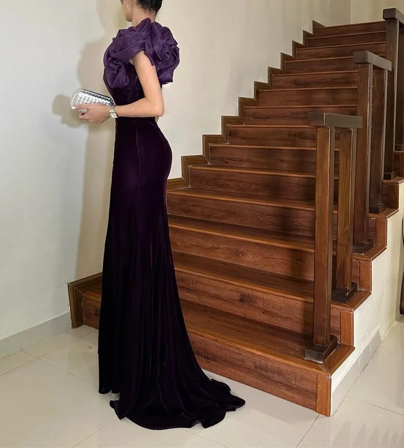 Adore personnalisé Style moderne mode élégant formel plissé froncé sirène une épaule robes longues robes d'occasion sur mesure