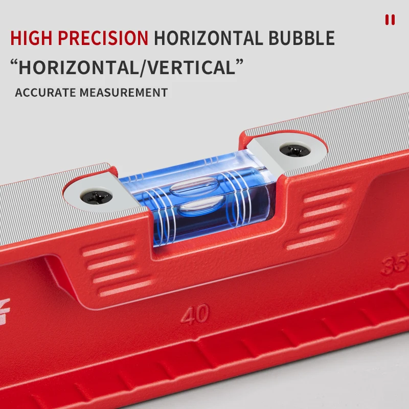 High Precision Solid Cast Aluminum Level Gauge Bubble Level Sensor Multi-Function Anti Falling Strong Magnetic Level Gauge