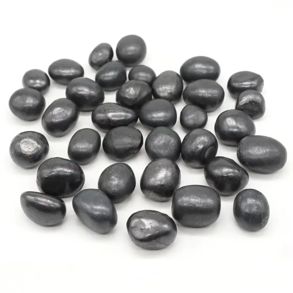 Natural Shungite Tumbled Stones Reiki Healing Crystal Energy Quartz Mineral Gemstones for Water Cleaner Home Aquarium Decoration