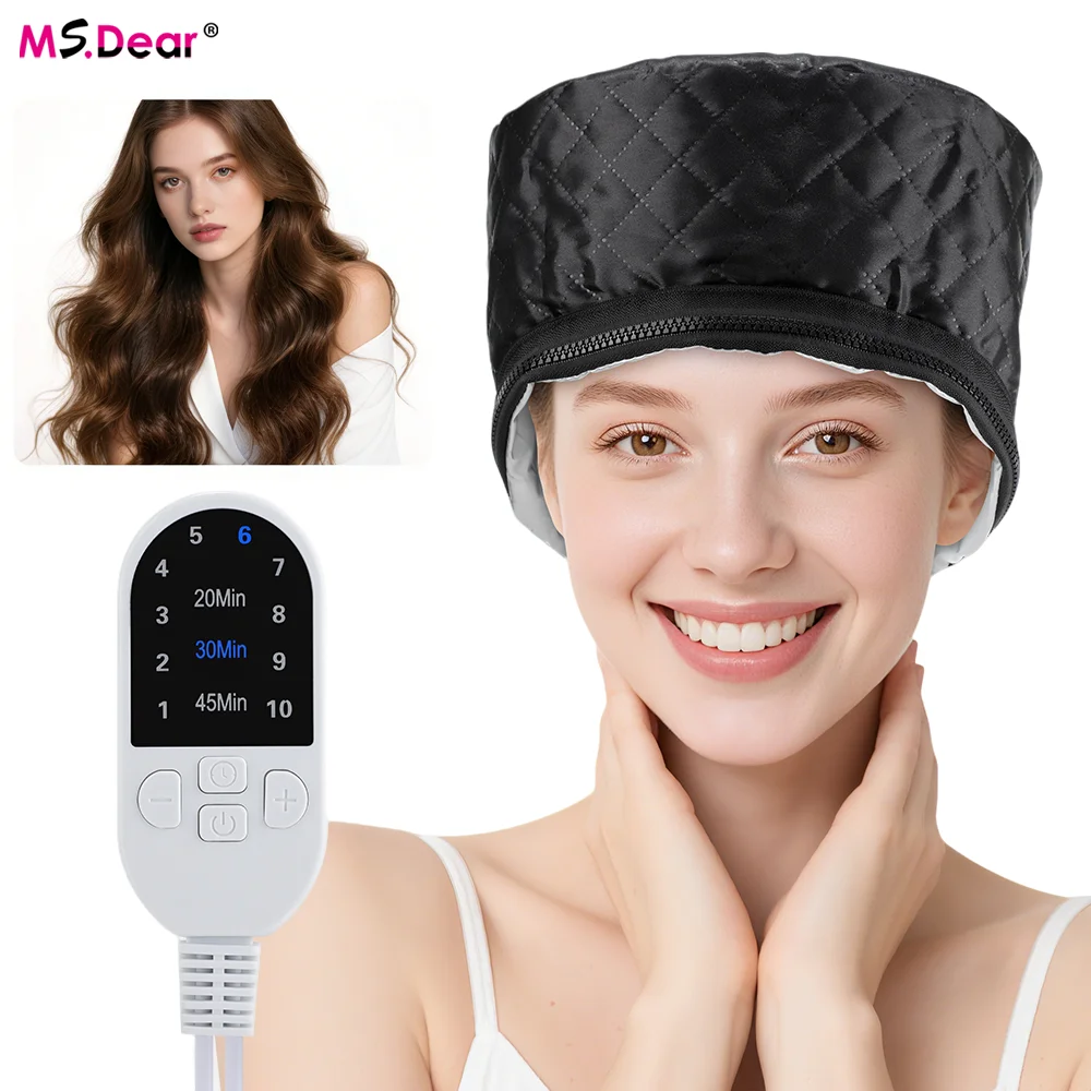 

SPA Heat Cap Hair Steamer for Black Natural Hair 10 Level Hair Mask Hair Heating Cap for Hair Treatment Home Use